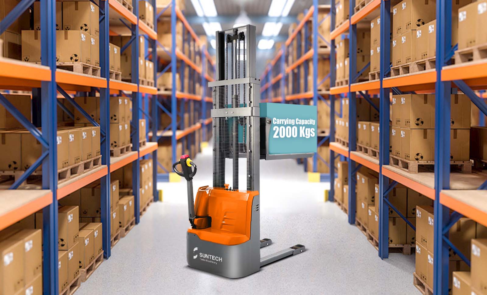 Walkie Type Electric Stacker Carrying Capacity 2000 Kgs