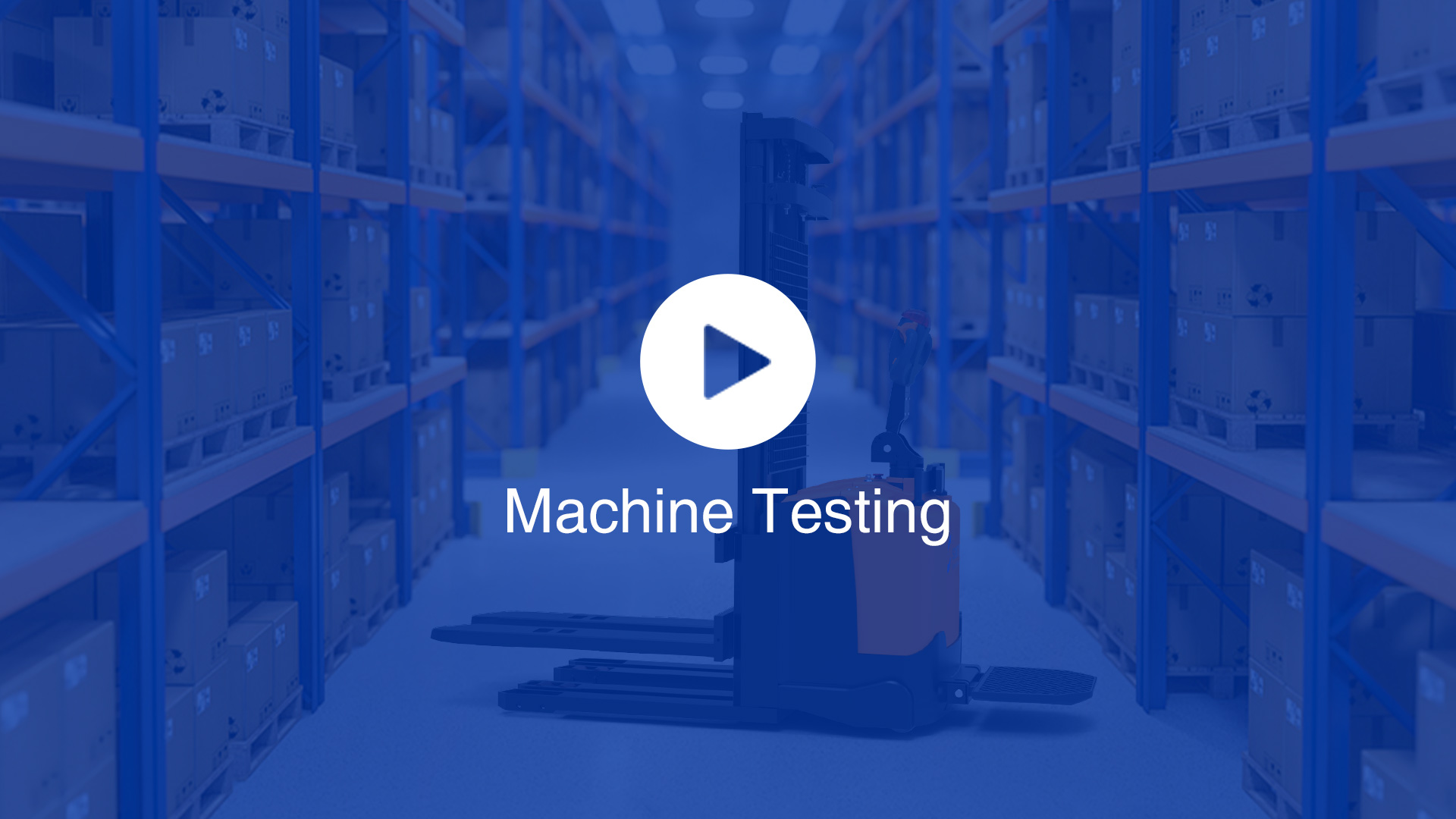 Ride-on Electric Stacker testing video