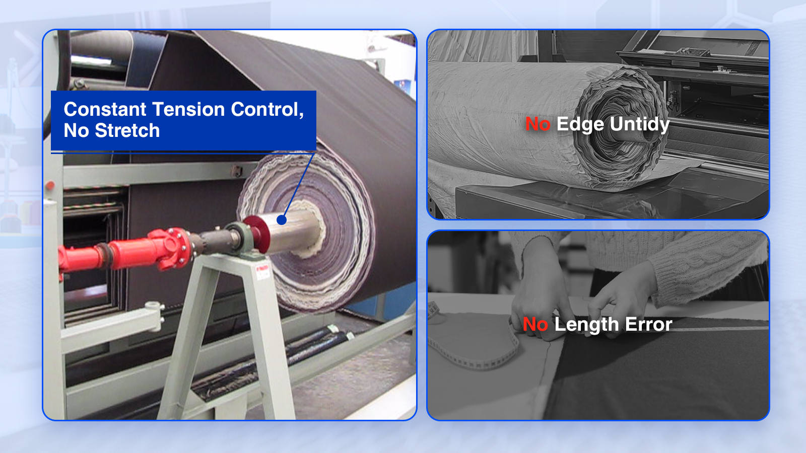 fabric batching machine can Keep Constant Tension in Inspection with No Damage