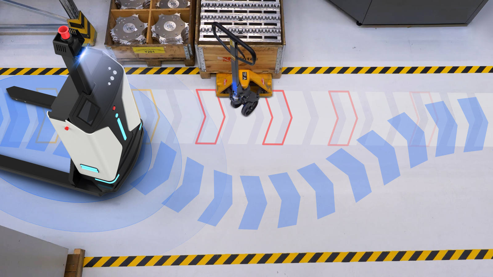 Forklift AGV can Safe Running with Obstacle Detection and Avoidance