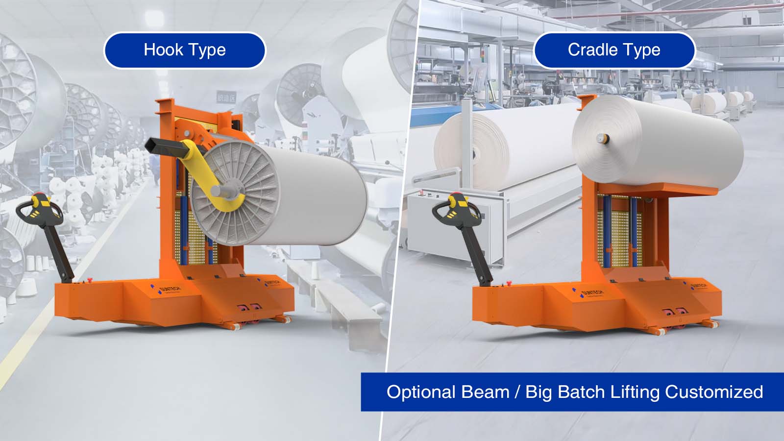 Electric Warp Beam High Lift Truck optional beam/big batch lifting customized