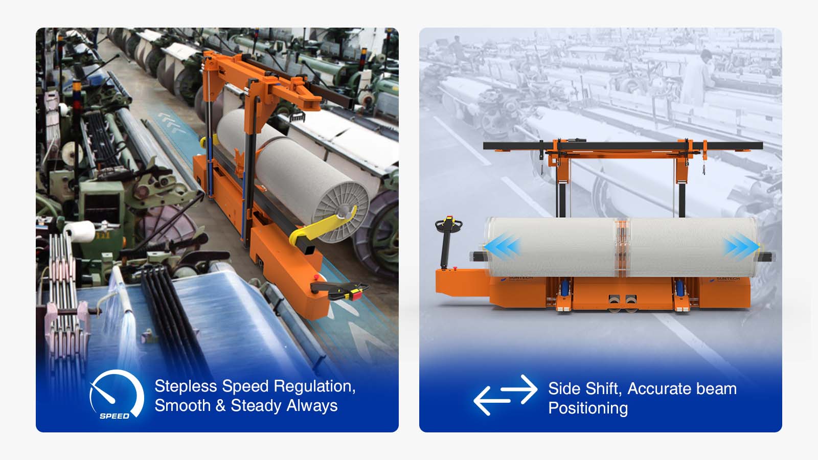 Electric Warp Beam Lifting Trolley (For Ultra-wide Looms) stepless speed requlation