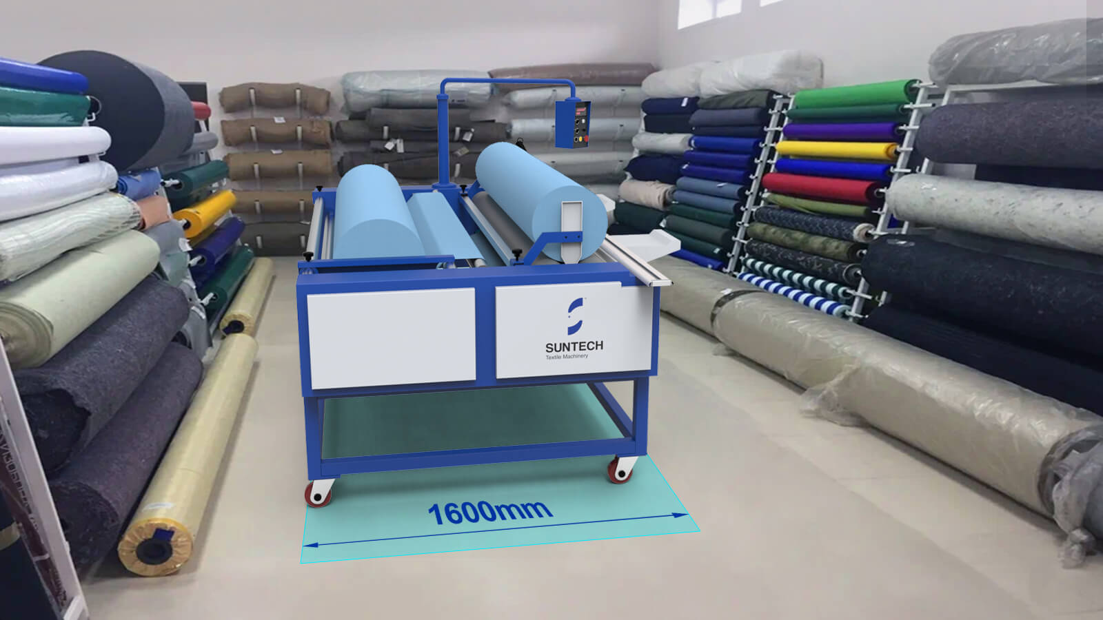 The fabric measuring machine is convenient even in tight spaces