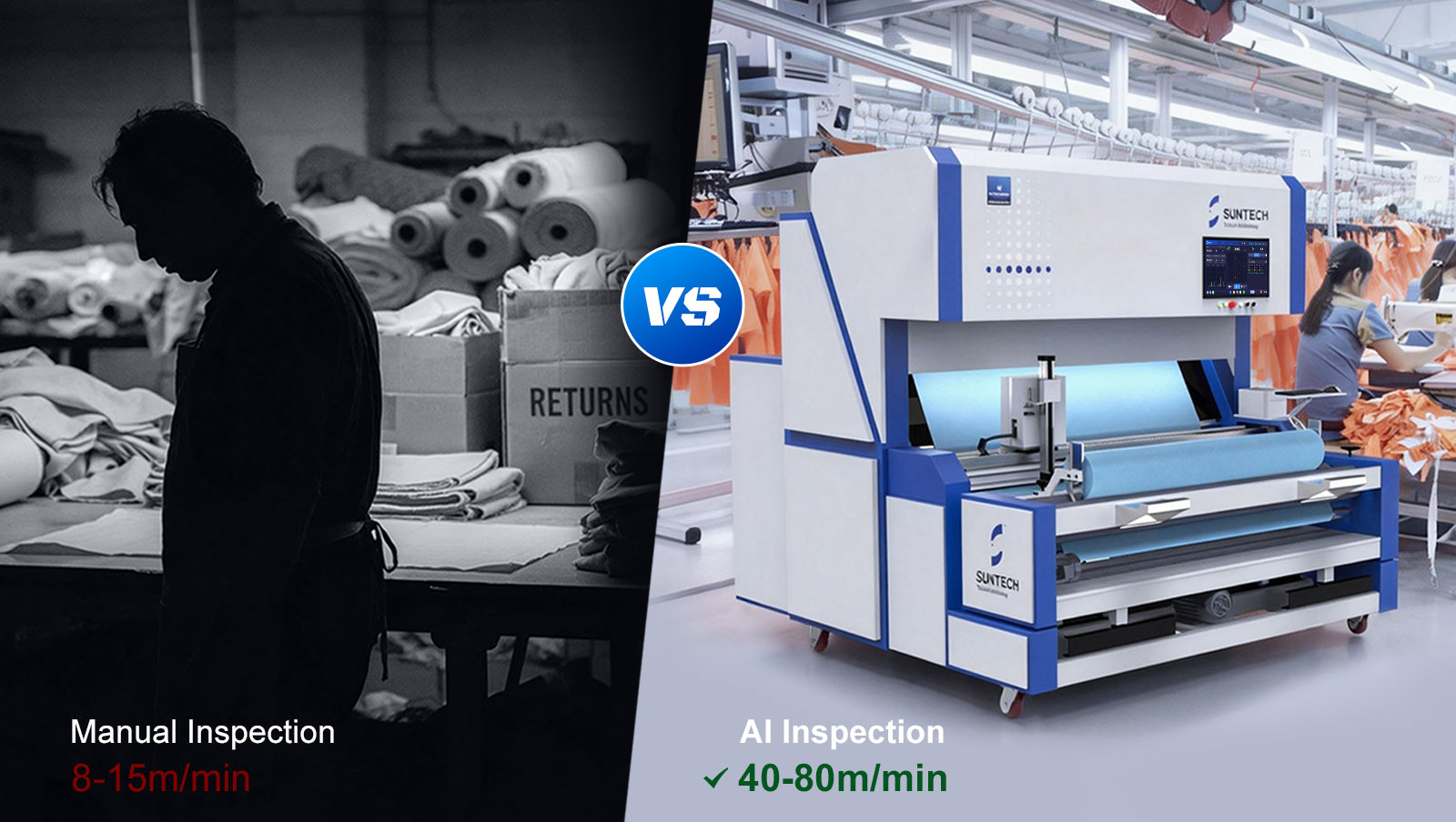 AI fabric inspection vs Manual inspection