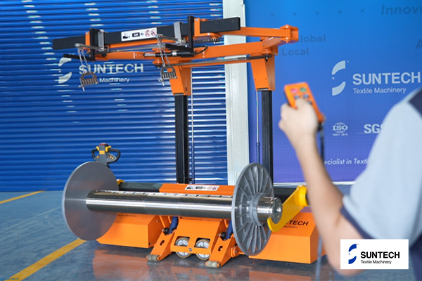 Manual Handling=Hidden Waste? How an Electric Warp Beam Lift Trolley Can Save You 70% in Labor Costs