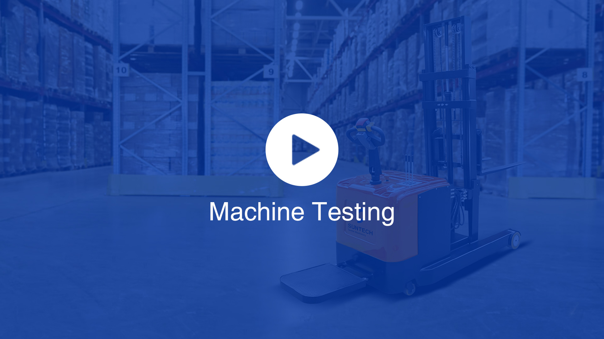Electric Reach Stacker testing video