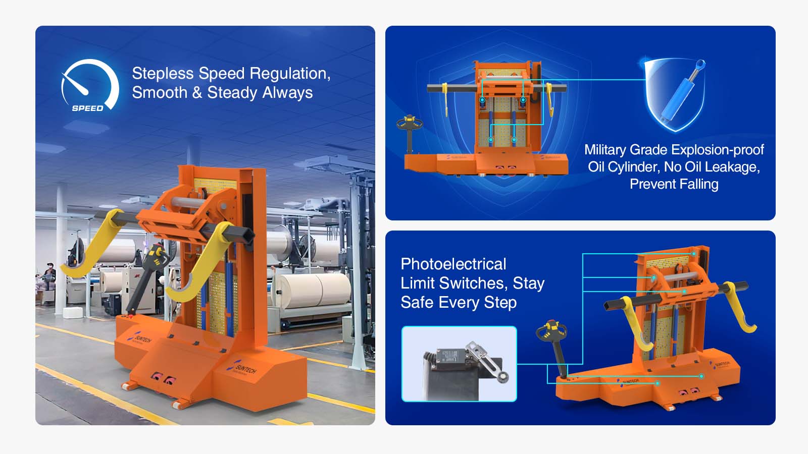 Electric Warp Beam High Lift Truck is Safety in All Controlled