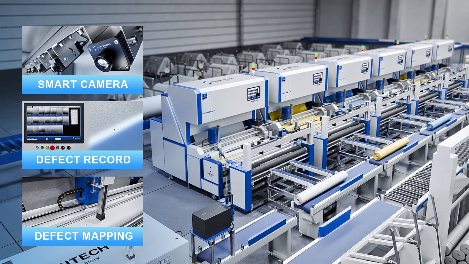 AI visual inspection machine details display