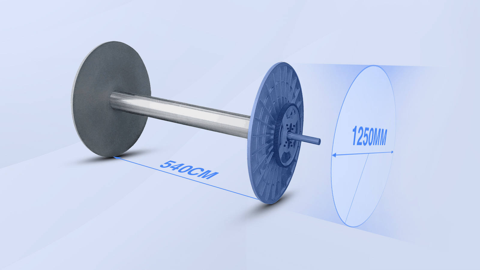 Weaver's Beam Up to 1250mm Flange Diameter and 540cm Working Width