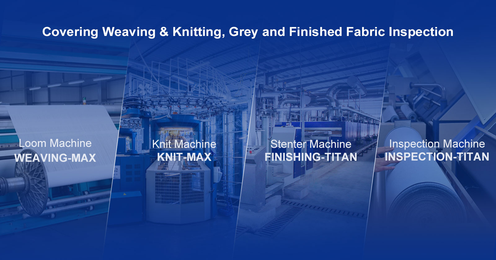 AI used in the textile industry, loom machine/knit machine/stenter machine/inspection machine