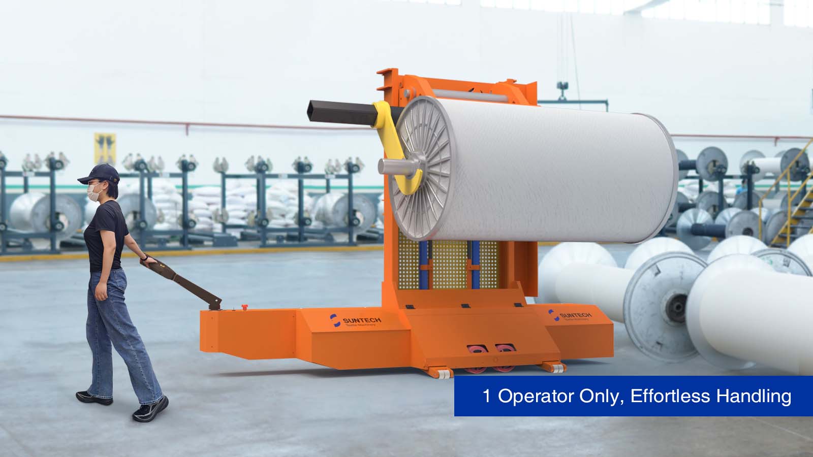 Electric Warp Beam High Lift Truck Only Need One Opeartor 