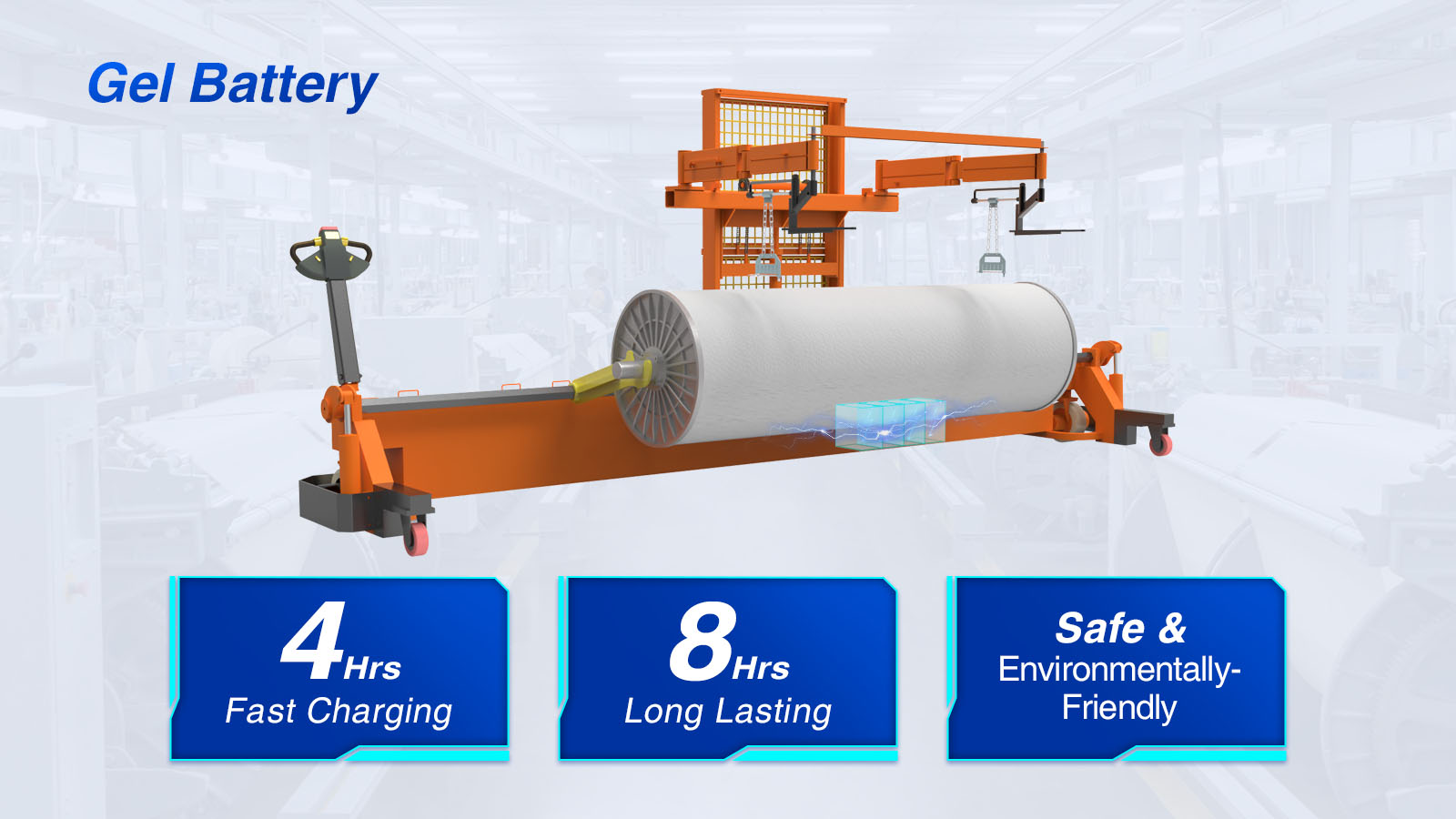 Electric Warp Beam Lift Trolley 4 Hrs Fast Charging