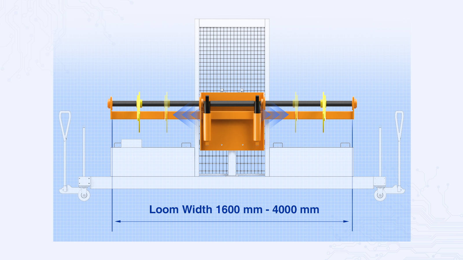 Semi-electric Warp Beam High Lift Truck Suitable for Beam Loom Width 1600 mm - 4000 mm3