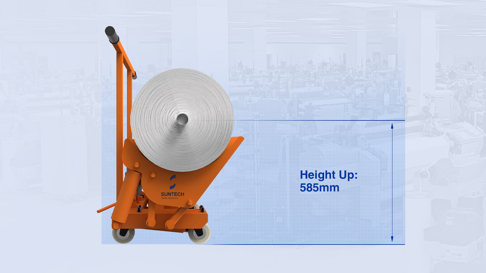 Maximum Center Height Up to 585 mm, Best Suitable for Loom Height